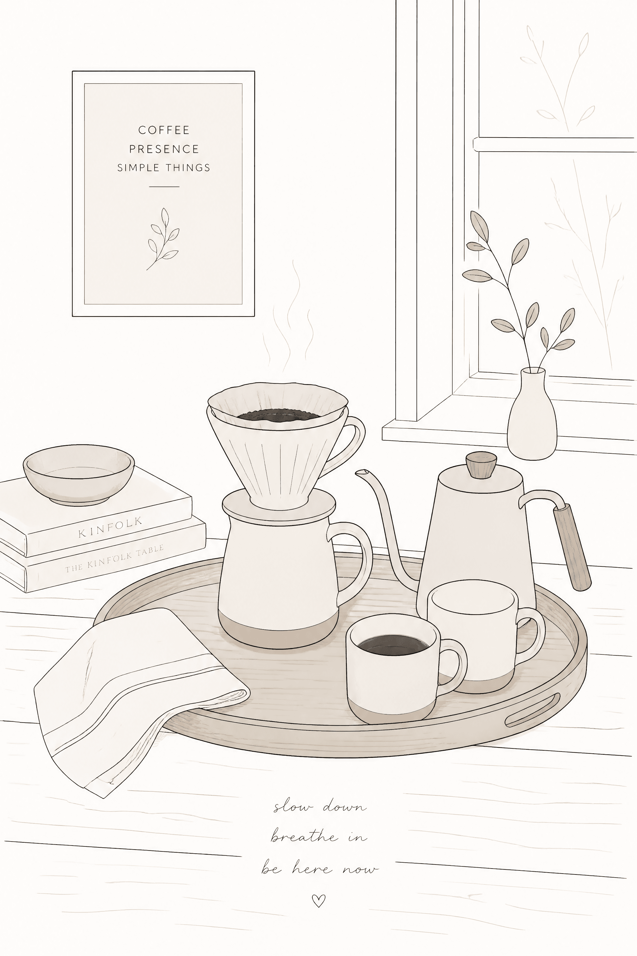 Affiche Café Par Filtration — rituel nordique du pour-over