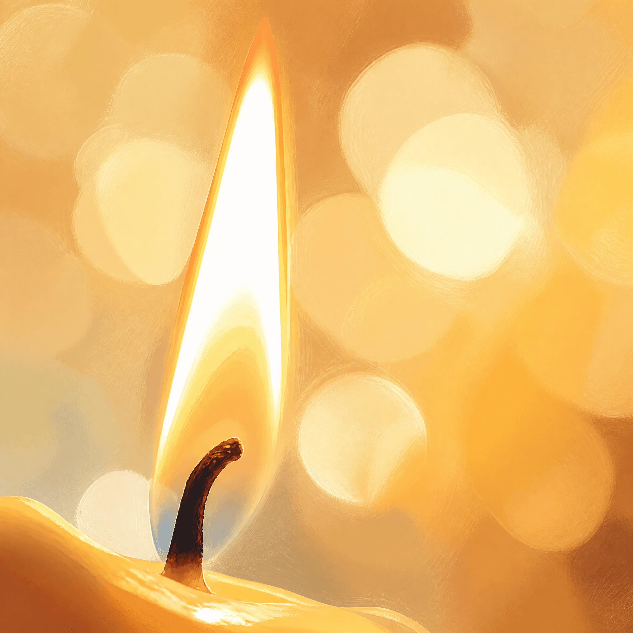 Affiche Flamme Macro — étude de lumière en gros plan