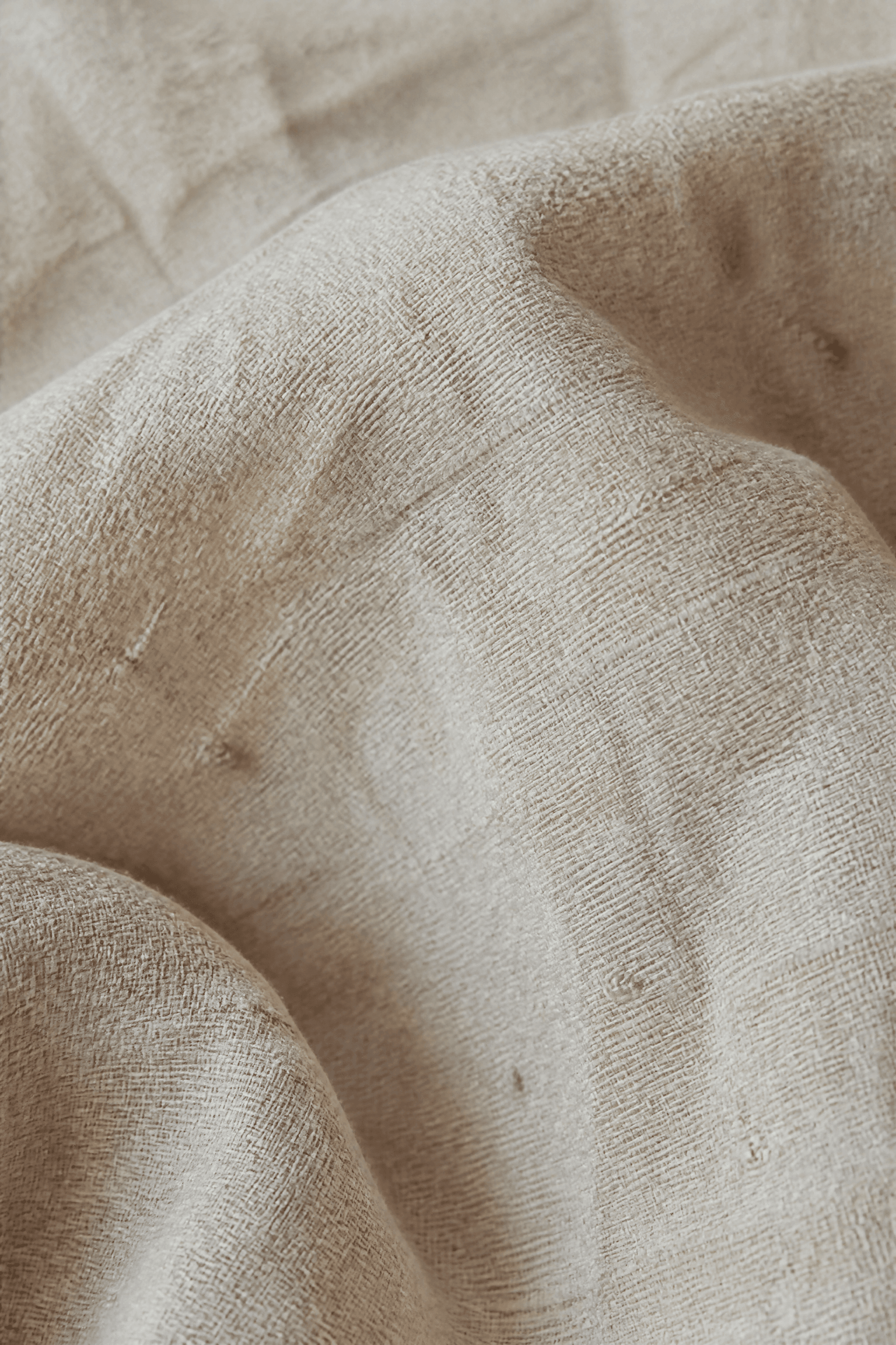 Affiche Texture Lin — étude wabi-sabi du tissu naturel