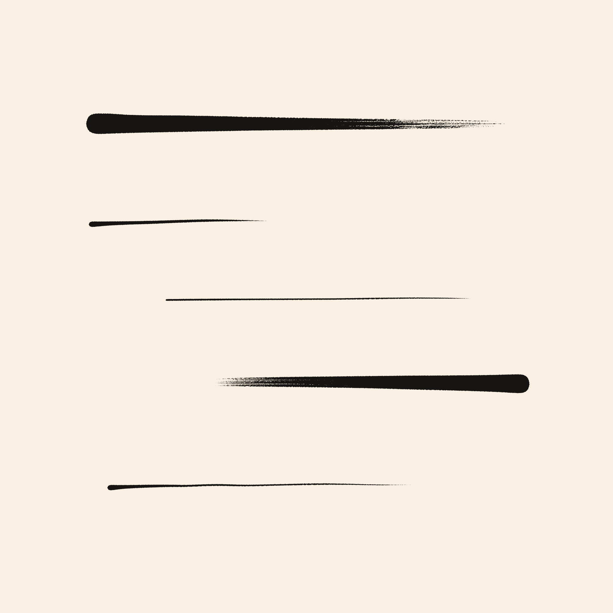 Affiche Lignes Asymétriques — composition calligraphique minimale