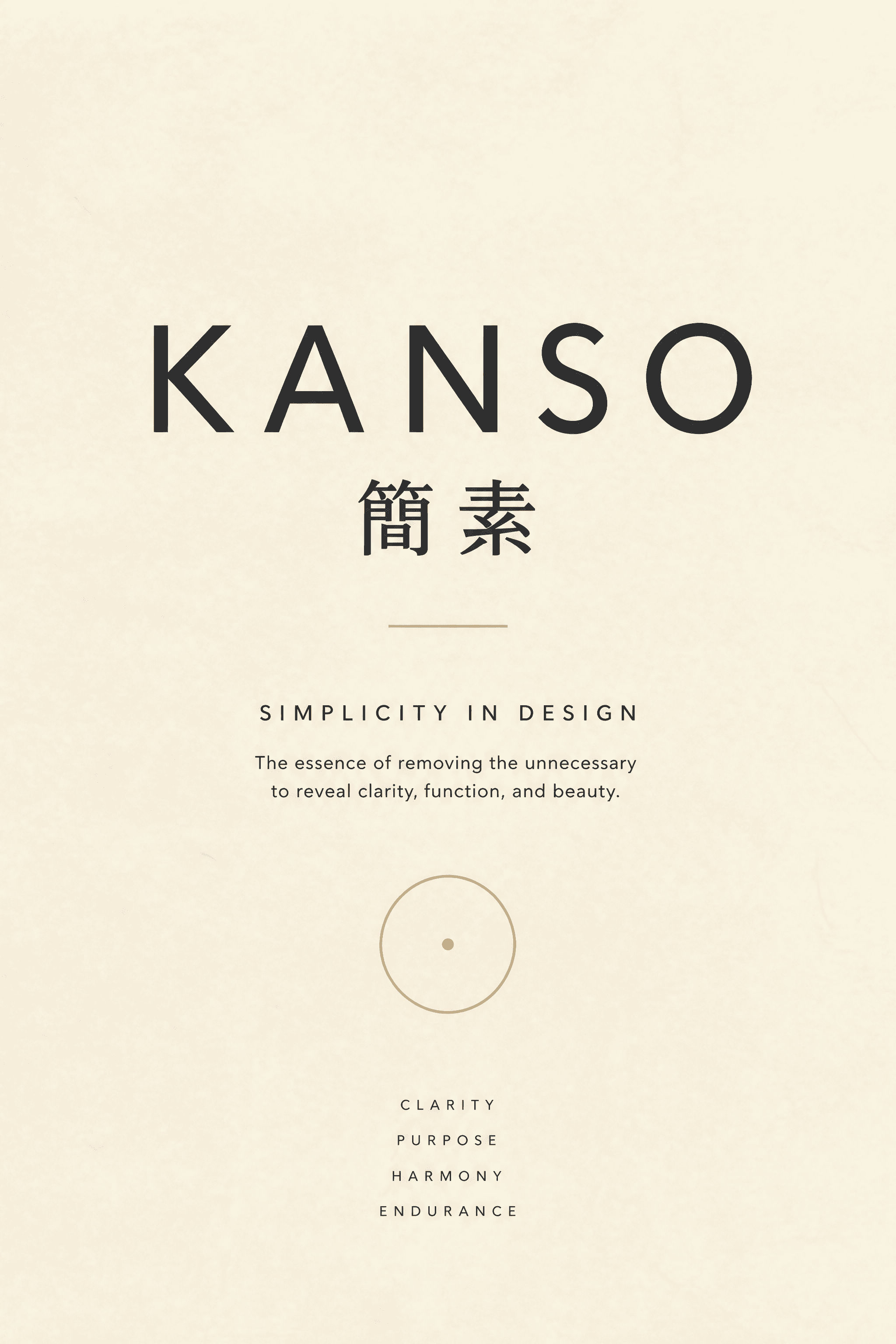 Affiche KANSO — la simplicité en design selon la philosophie japonaise