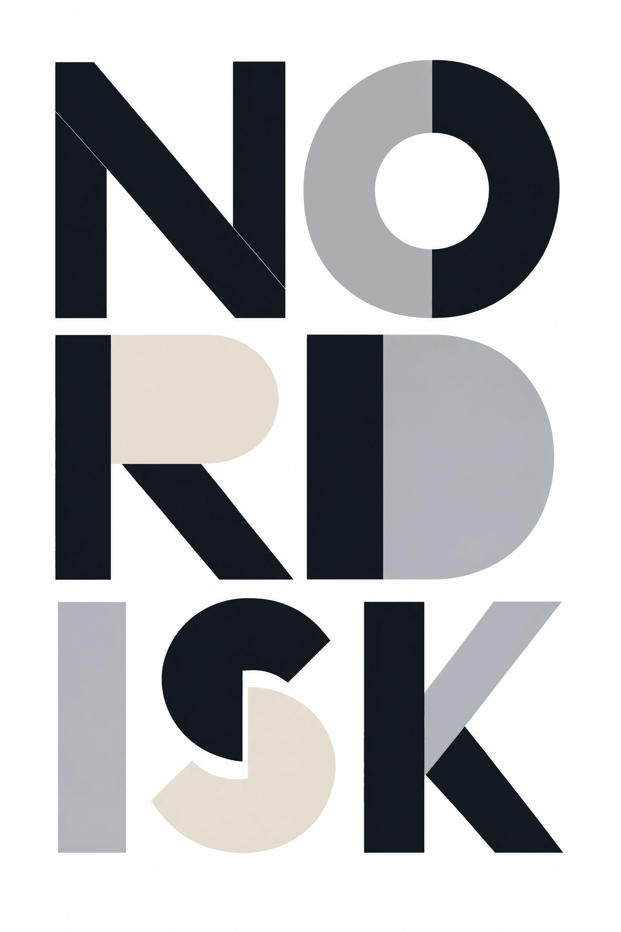 Affiche NORDISK — typographie bold géométrique scandinave moderne