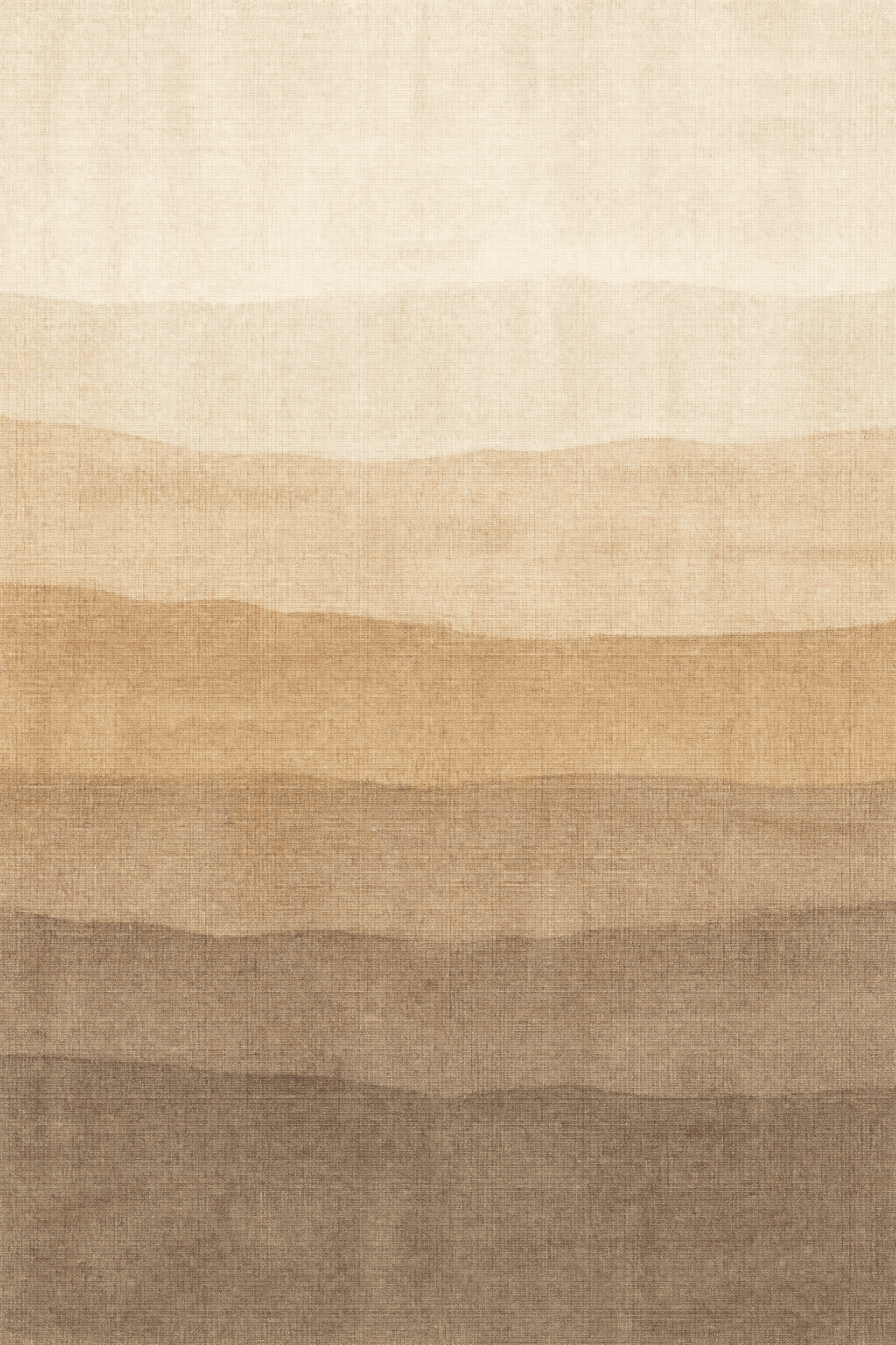 Affiche Abstrait Dégradé Textile — bandes horizontales lin et taupe